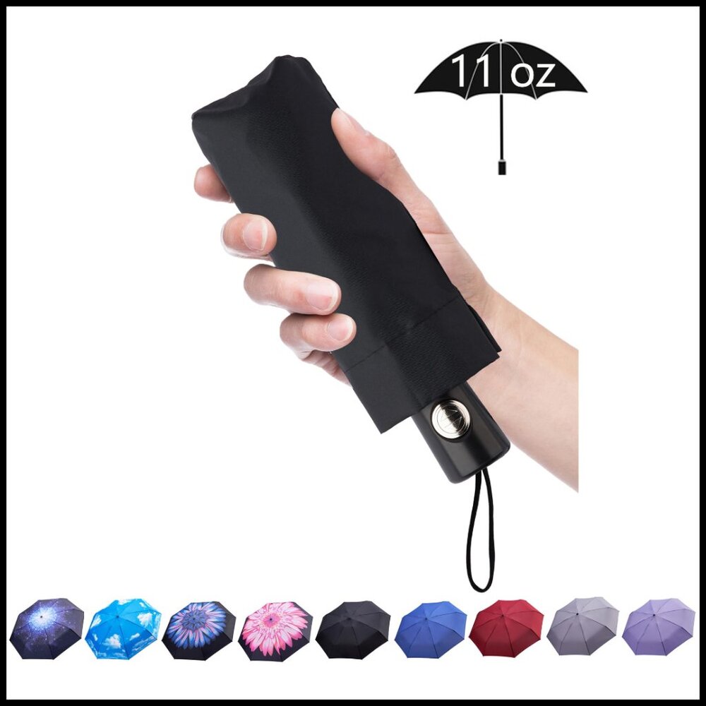 Compact Automatic Windproof Travel Umbrella Light… - image 1